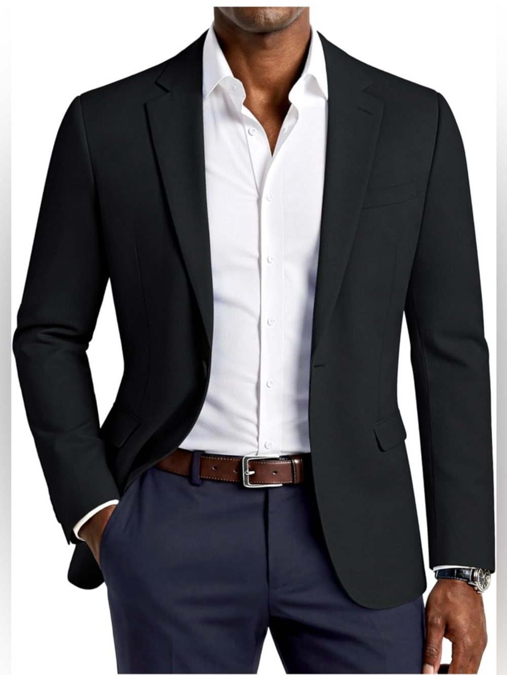NWT PJ PAUL JONES Men's Lightweight Sport Coat Casual, Breathable Size 2XL Black